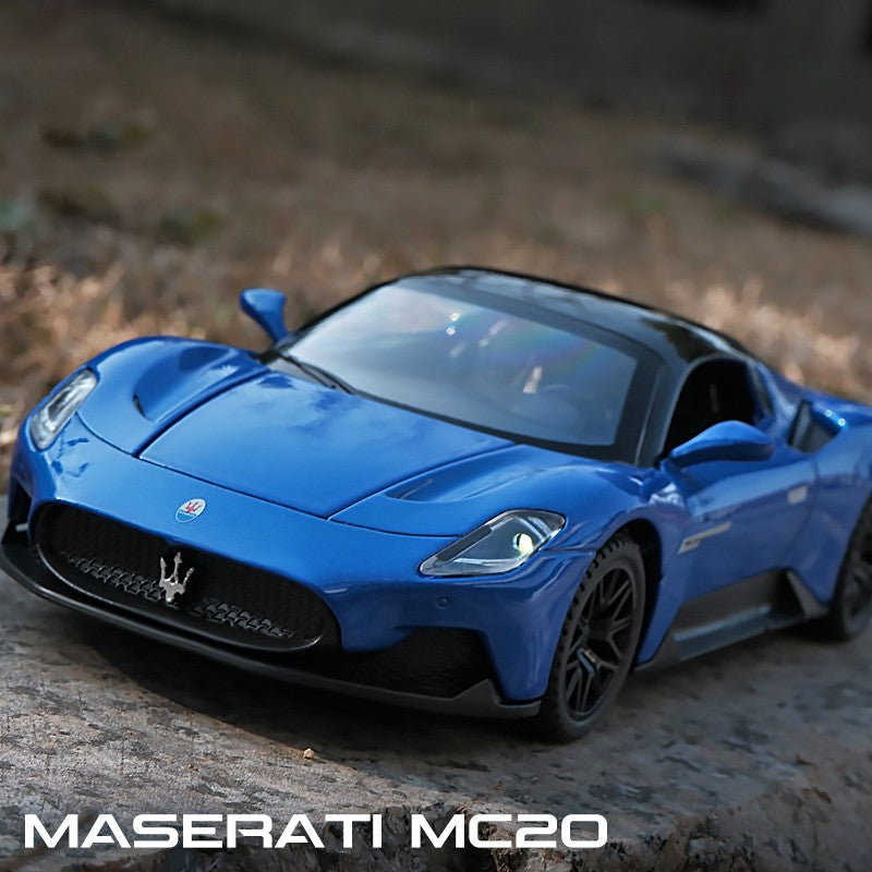 1:32 Maserati MC20 Coupé Liga Esporte Carro Fundido Miniatura Metal Carro Simulação Som e Luz Carro Brinquedo Para Meninos Velozes e Furiosos