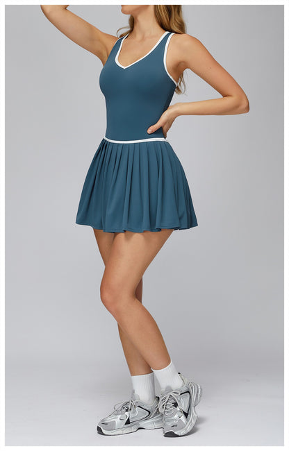 Yoga Jumpsuit Women Set Sexy Anti Glare One-Piece Jumpsuit Dance Ballet Sports Dress Gym Push Up Rompers Running Tennis Sports