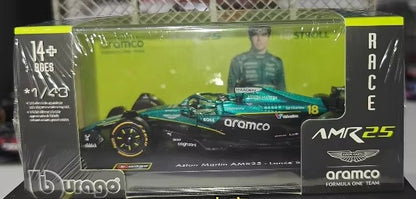 Novo Estoque Bburago 2025 F1 1:43 Sf-25 Leclerc Hamilton Rb21 Verstappen Mcl39 W16 Versão Capacete Modelo Miniatura de Liga Brinquedos Personalizados