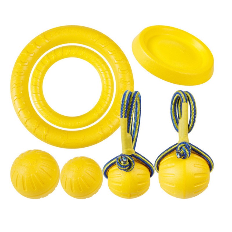 Brinquedo para animais de estimação EVA, bola flutuante para cães, treinamento de cães, anel de puxar, resistente à mordida, bola de dentição, bola de corda, bola de espuma, resistente à mordida, brinquedo para cães