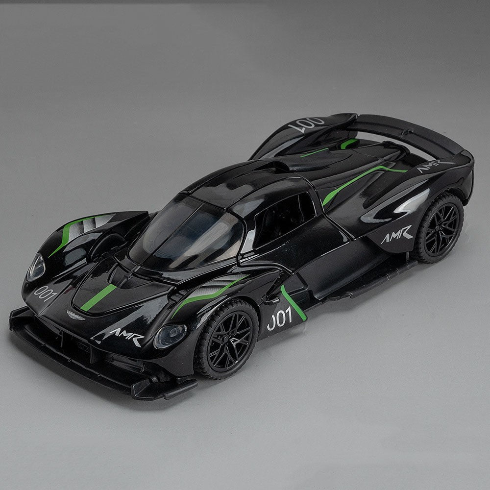 1:32 Valkyrie Vulcan Liga Carro Esportivo Modelo de Brinquedo de Metal Fundido Porta Aberta Luz de Som Carro Miniatura Puxar para Trás Menino Presente de Natal