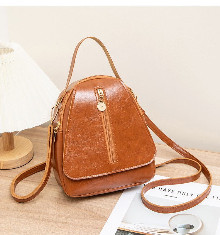 Fashion Women Mini Backpack Solid Color Soft Pu Small Backpacks Female Casual Outdoor Travel Rucksack School Baskpack for Girls