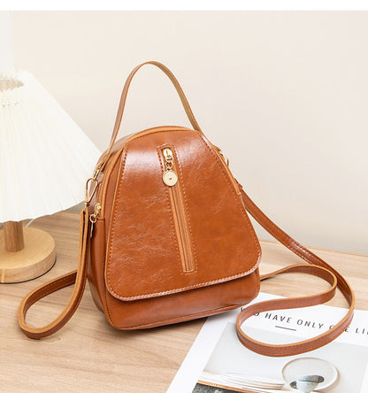 Fashion Women Mini Backpack Solid Color Soft Pu Small Backpacks Female Casual Outdoor Travel Rucksack School Baskpack for Girls