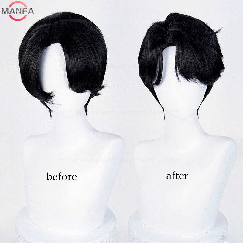 Current fashion trend music singer team role-playing wig Heat Resistant Synthetic Hair Anime Wigs +Wig Cap