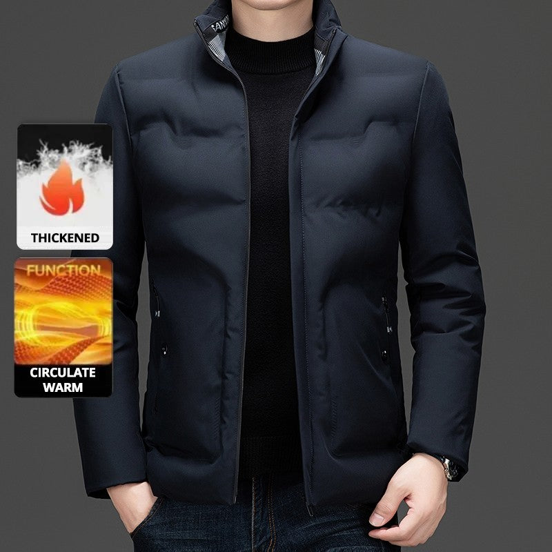 Top Grade ??????Men's Stand Collar Parka Jacket Windbreaker Coats Bubble Puffer Outerwear for Young Adults?????????????????