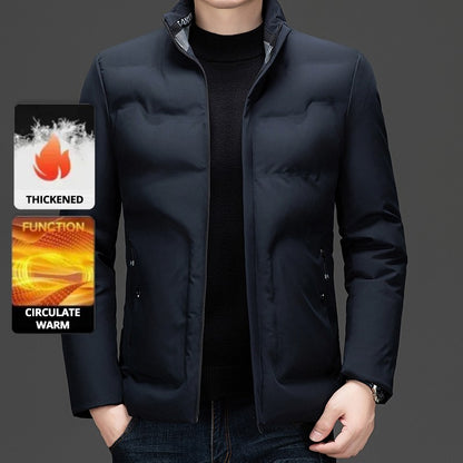 Top Grade ??????Men's Stand Collar Parka Jacket Windbreaker Coats Bubble Puffer Outerwear for Young Adults?????????????????