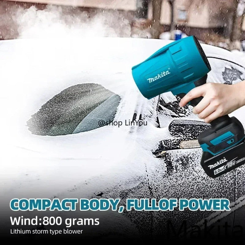 Makita Soprador Violento 30000RPM Ventilador Turbo Jet 18V Espanador de Ar Elétrico Velocidade do Vento Turbo Recarregável com Luz Ferramenta de Limpeza de Carro