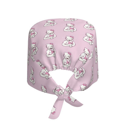 Custom Hello Kitty Medical Staff Scrubs Hat Women Men Cartoon Chara For Chef Hat Scrub Caps