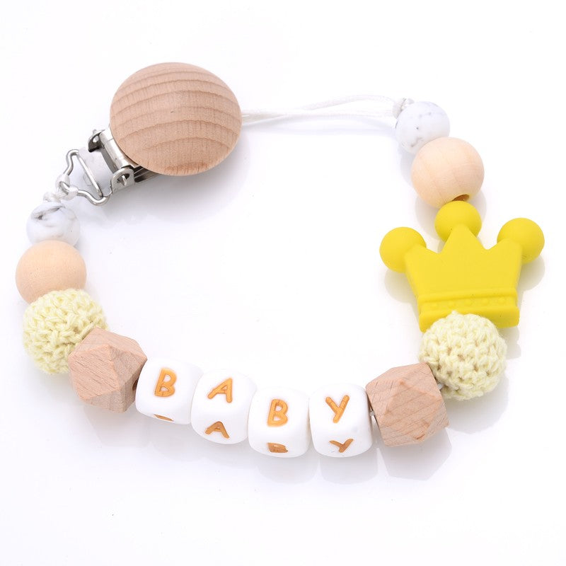 New 5 Colors Baby Teether Handmade Making Pacifier Clips  Holder Chains Silicone Pacifier Chain Clip Baby Teething Chain