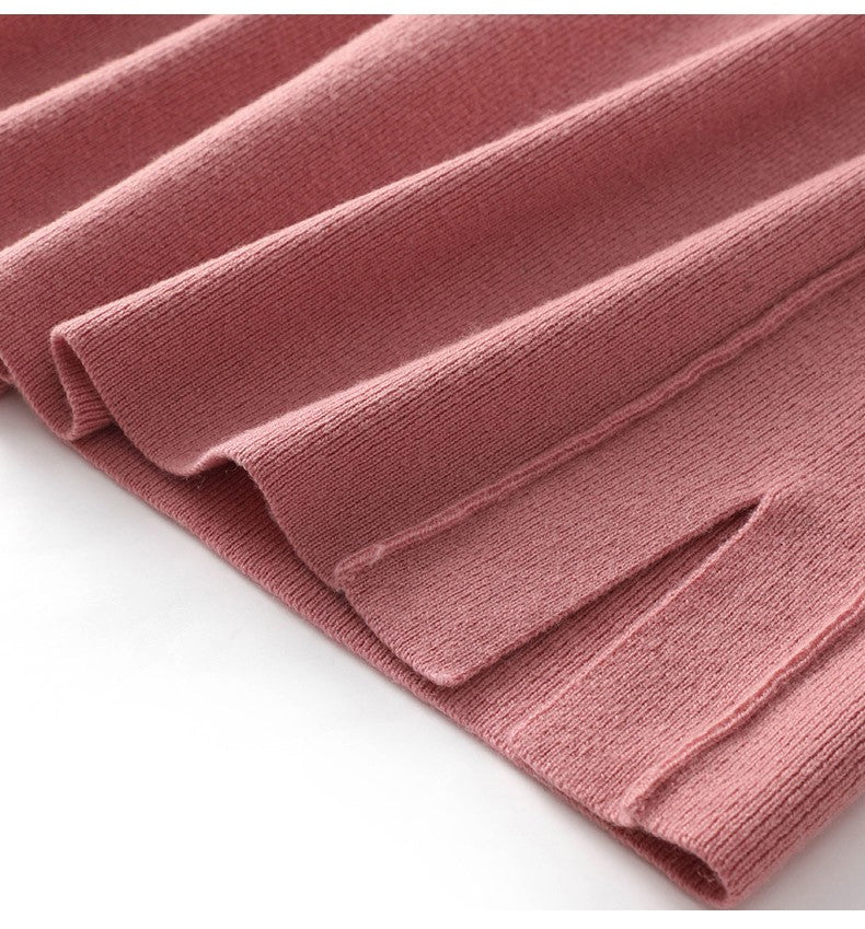 High Waist Wide Leg Woolen Pants Women's Loose Casual Black Long Trousers Autumn Fashion Elegant Commuting Style