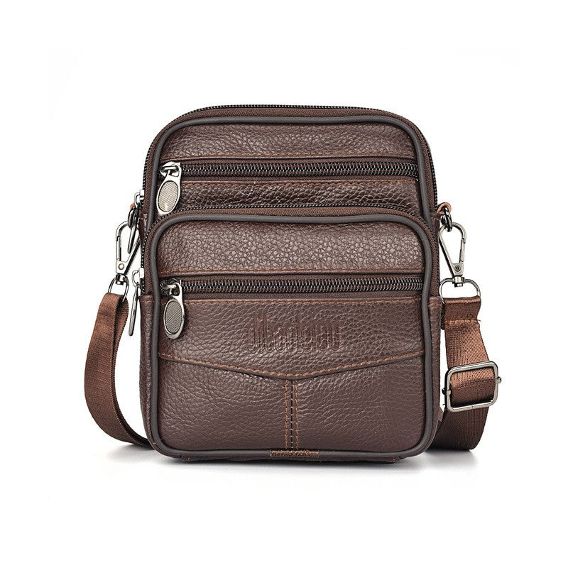 Men's Genuine Leather Crossbody Shoulder Bags High quality Tote Fashion Business Man Messenger Bag  Leather Bags fanny pack