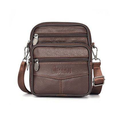 Men's Genuine Leather Crossbody Shoulder Bags High quality Tote Fashion Business Man Messenger Bag  Leather Bags fanny pack