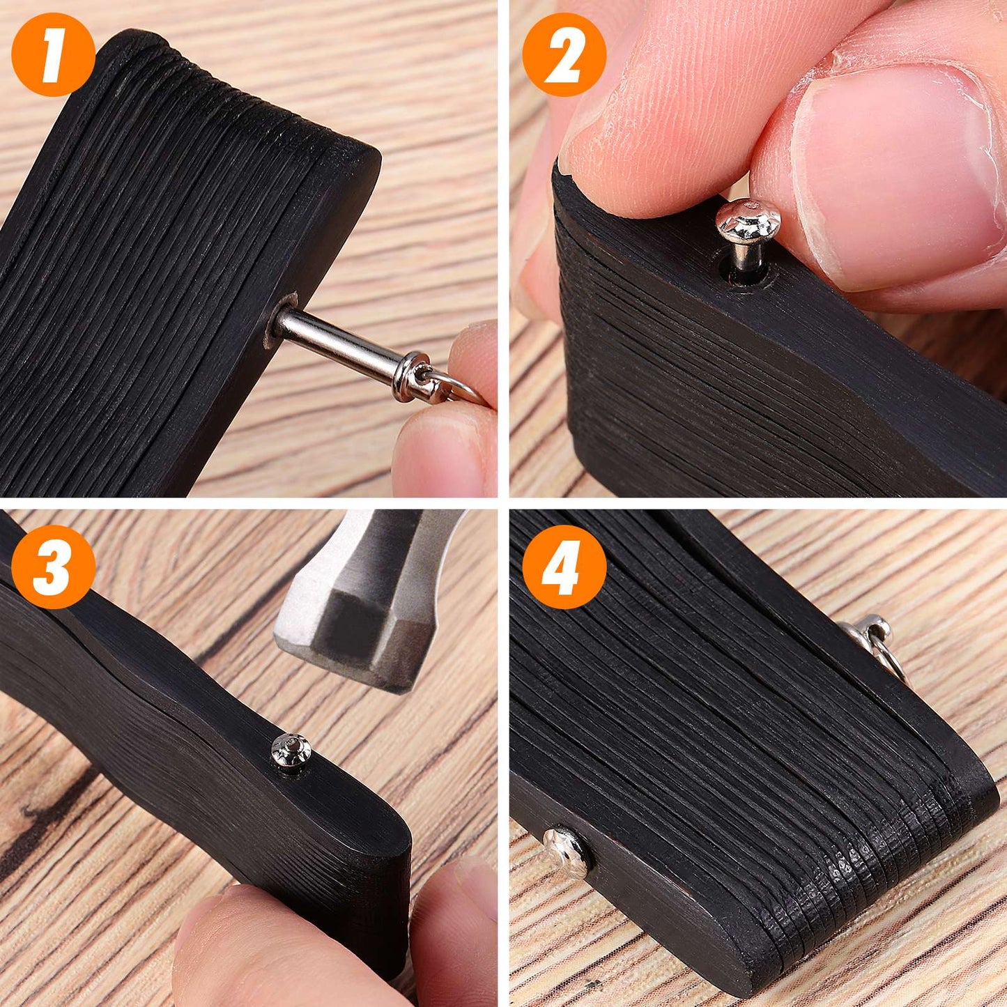 5 Sets Folding Fan Repairing Kit Metal Rivets Hand Folding Fan Repairing Kit Stainless Steel Shaft Rivets Nuts 25mm 29mm