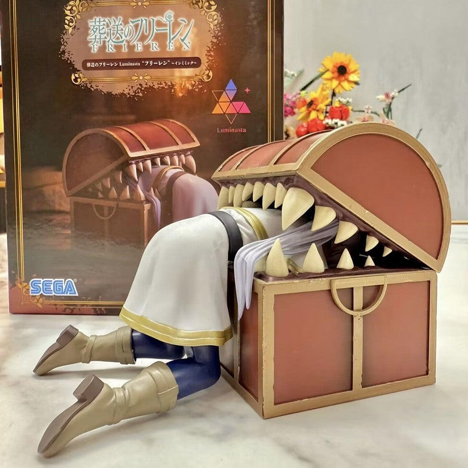 Frieren: Beyond Journey's End Anime Figure para Mesa - Fofa, com Pijama, Caça ao Tesouro - Frieren Action Figure Estatueta Modelo Boneca Brinquedo