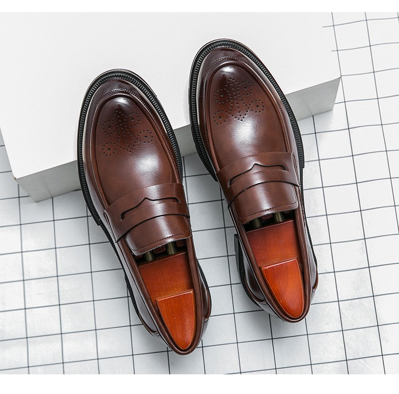 Men's Dress Shoes Retro Casual Business Leather Shoes Men Office Loafers Formal Social Brogues Wedding Leather Shoes For Men