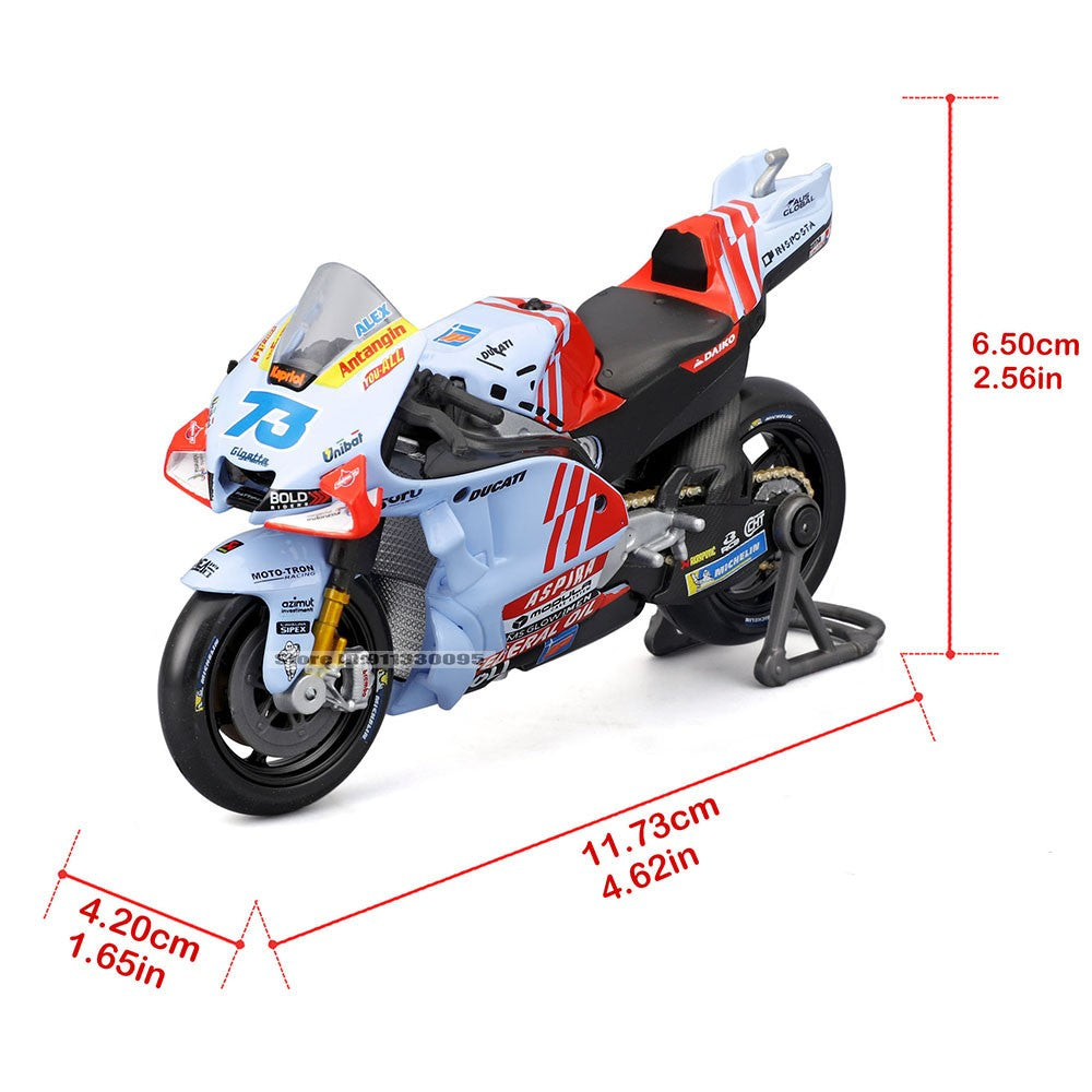 Maisto 1:18 2024 Gresini Racing MotoGP #93 Marc Marquez #73 Alex Marquez moto de liga fundida modelo de coleção de presente de brinquedo