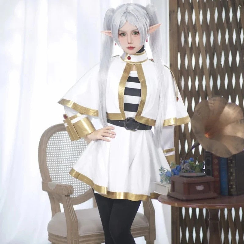 Cosplay Sousou No Frieren: Fantasia, Peruca, Sapatos, Bonecos de Anime, Vestido de Mago, Orelha de Elfo, Halloween, Natal para Mulheres