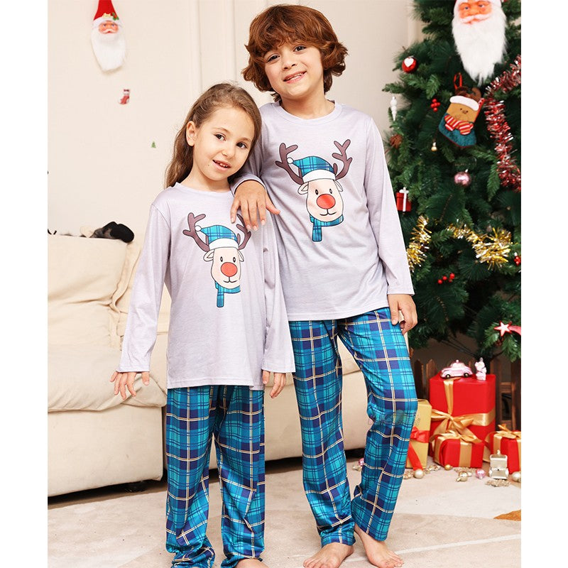 Family Matching Xmas Pajamas Outfits Set Deer Printed 2026 Christmas Family Look Same Adult Kids Mother Daughter Pyjamas Clothes