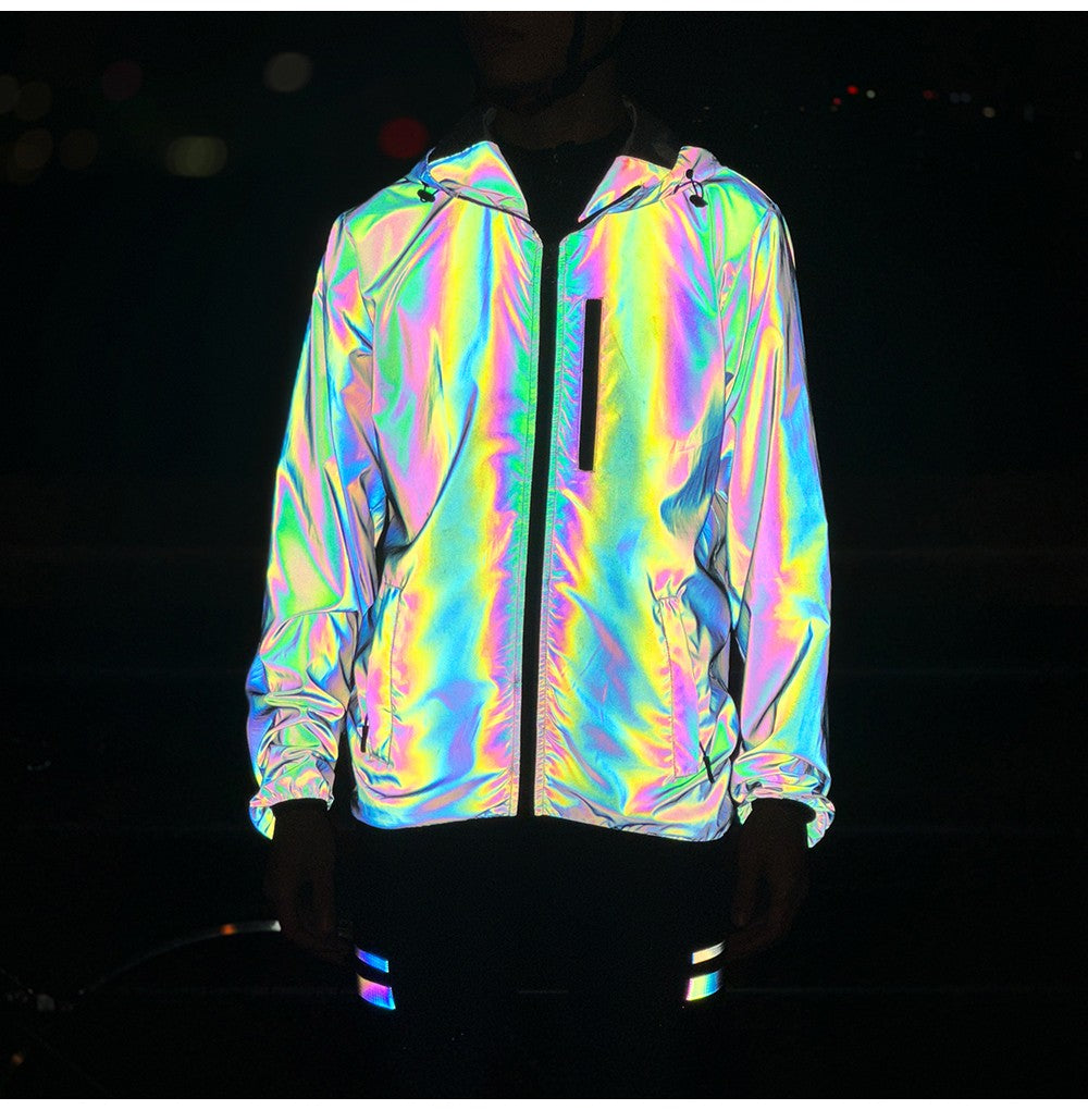 WOSAWE Bicycle Jacket Men Spring Summer Full Reflective Windbreaker Women Water Resistant MTB Road Bike Wear Cycling Long Jersey