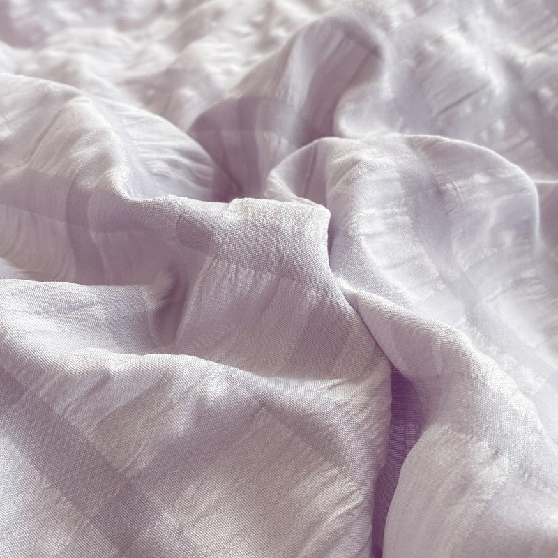 Conjunto de cama de renda coreana 3 peças de seersucker (1*Capa de Edredom + 2*Fronhas, Sem Enchimento) para quarto de hóspedes
