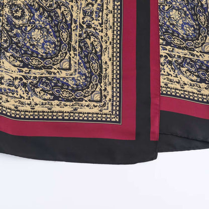 2025 autumn new women's clothing casual fashion versatile elegant temperament vacation style paisley wrapped skirt