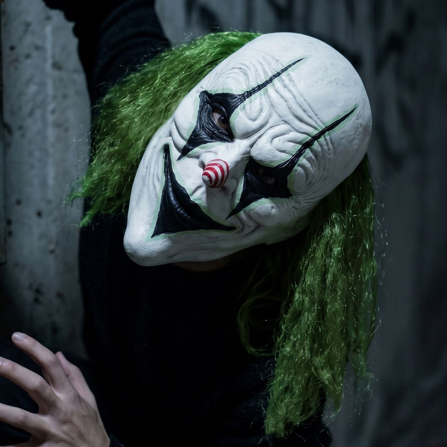 Horror Clown Mask Cosplay Prop Latex Mask, Carnival Novelty Mask, Suitable for Themed Parties, Prank Costumes, Halloween Dance Performances, Etc