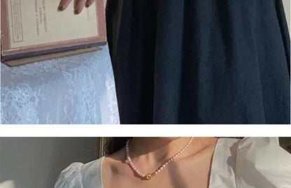 Autumn Outfit Set Women's 2023 New Court Sle Retro irt Versatile Mid-Length A-Line  Skirt for Pear aped Body