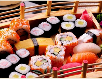 Culinária Japonesa em Bambu e Madeira Bandeja Criativa para Sushi Barco Ponte Pinheiro Prato Talheres para Sushi Decoração kawaii Utensílio de cozinha