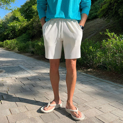 Men's Summer Quick Dry Breathable Gym Fitness Sports Running Ruffled Casual Shorts Workout Jogger Short Pants Loose Sweatpants