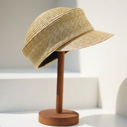 Chapéu Feminino de Sol de Verão Chapéu de Palha Irregular Viseira Chapéu Newsboy Atividades ao Ar Livre Rua Praia Viagem Chapéus Derby Base