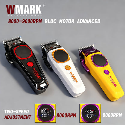 WMARK NG 8004 Professional Electric Hair Clipper 9000RPM Purple Fade Blade Wireless Charging 2000mAh Barber Shop Trimmer Machine
