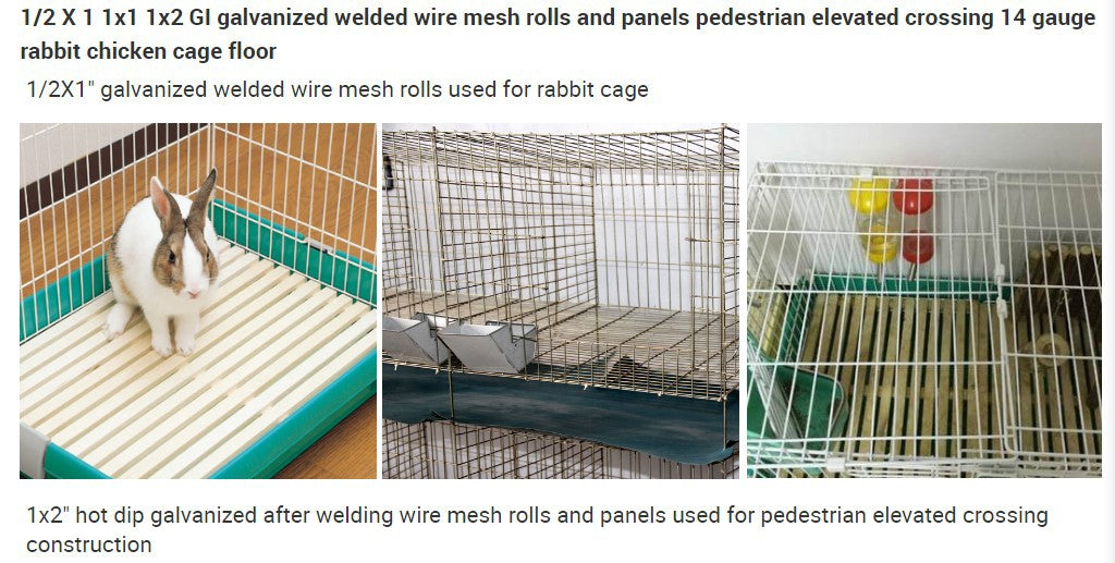 Tela de arame soldado galvanizado de 1 metro (40 polegadas) de largura com furos de 10x100mm, para gaiola de criação doméstica de pássaros, pombos, coelhos, papagaios, codornas e galinhas
