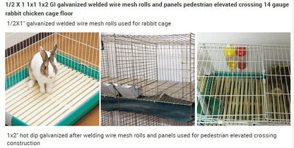 Tela de arame soldado galvanizado de 1 metro (40 polegadas) de largura com furos de 10x100mm, para gaiola de criação doméstica de pássaros, pombos, coelhos, papagaios, codornas e galinhas
