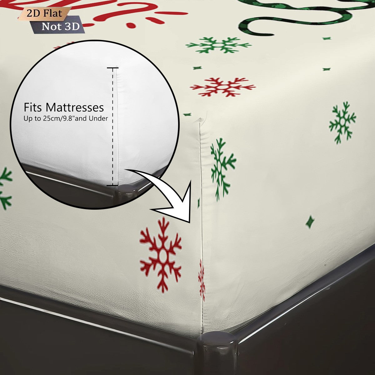 3pcs Merry Christmas Snowflake Print Coreless Bed Sheet Set, Multi Size Comfortable Bed Cover Bedroom Bedding Holiday Decoration