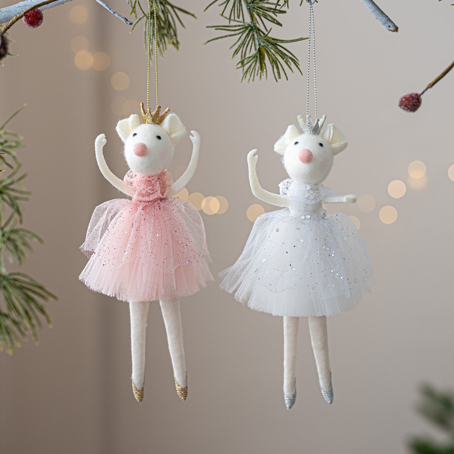 Christmas chiffon dress angel girl doll decoration Christmas tree pendant hanging decoration family New Year decoration