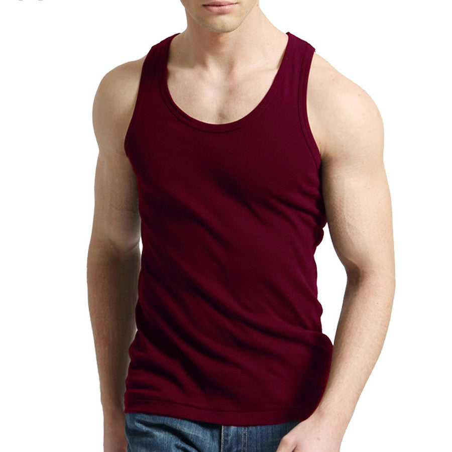 Tank Tops Men Fitness Cool Summer 100% Cotton Vest Male Sleeveless Tops Gym Slim Casual Undershirt Mens Gift 9 Colors 1PCS