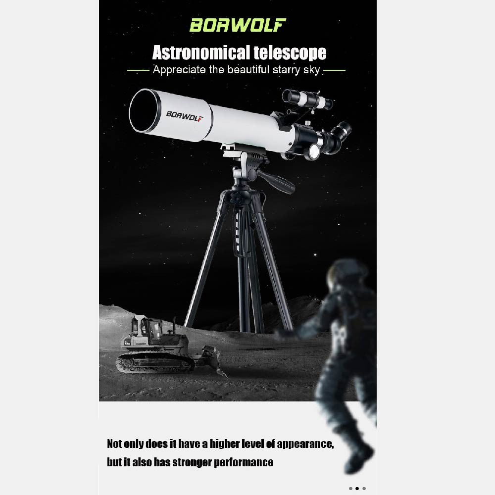 Telescópio Monocular 70mm Abertura 500mm, Telescópio Refrator Profissional Portátil para Iniciantes em Astronomia, Telescópio Portátil