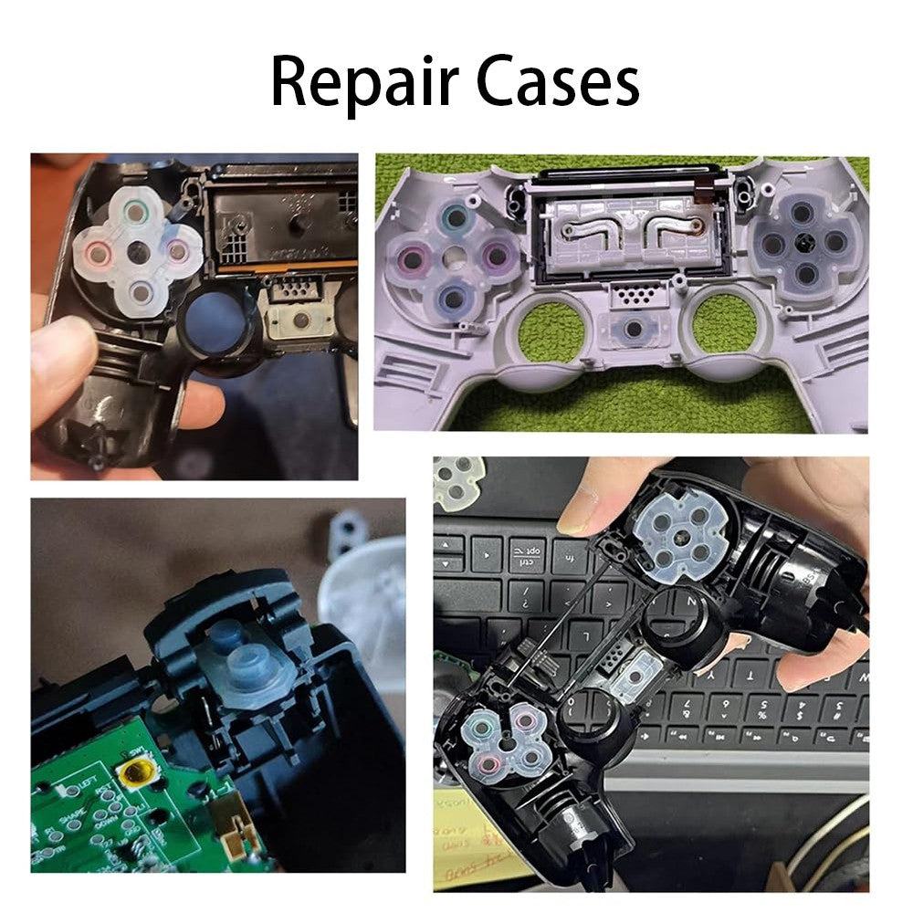 1-10Sets Replacement Conductive Rubber Pads for PS4 Controller Silicone Buttons Joystick Pads JDM-010/030/040/050 Repair Part