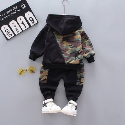 New Spring Autumn Children Clothing Baby Girl Clothes Boys Casual Hooded T-Shirt Pants 2Pcs/Sets Toddler Costume Kids Tracksuits