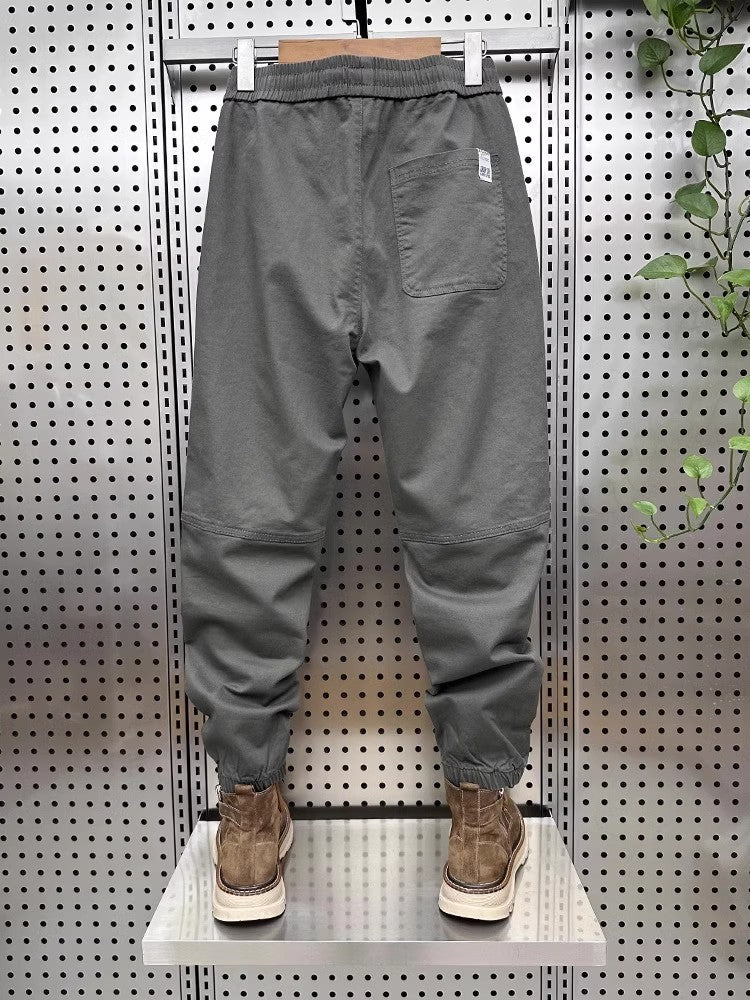 American Sle Workwear Pants Men's Trendy Brand Cuffed Harem Pants Splice Function down Jaet Spring Autumn Thin Casual Pants