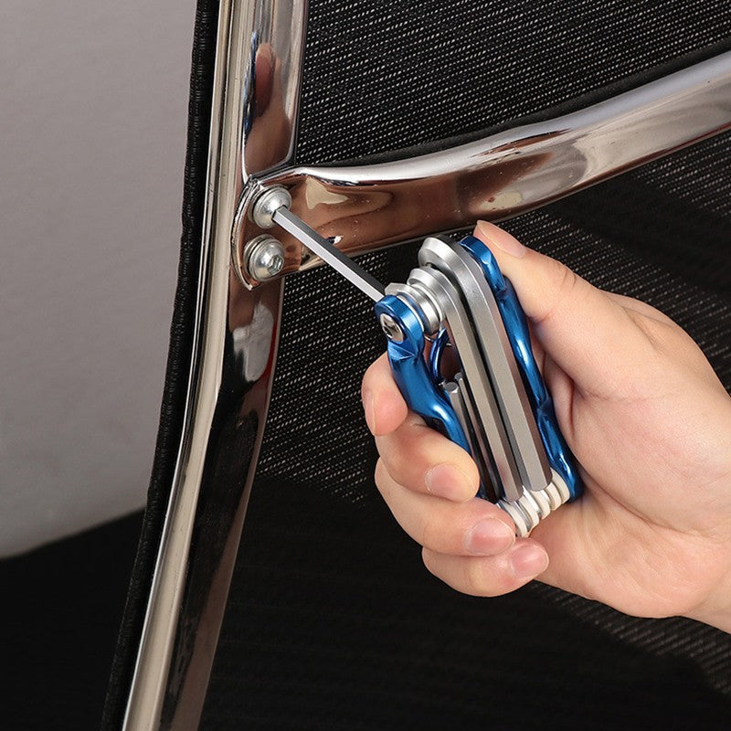 Sistema Métrico de Metal Torx Chave Hexagonal Chave de Fenda Chave Allen Ferramenta Manual de Alta Qualidade Dobrável Portátil Conjunto de Chaves Allen