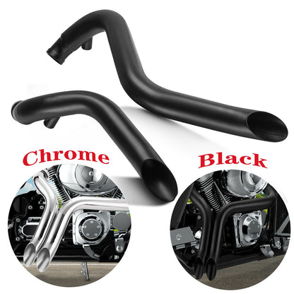 KEMIMOTO Motorcycle Exhaust Pipes 2" Drag Pipes Exhaust For Softail Dyna Sportster Chopper Bobber 1984-2017 Exhaust Systems Part