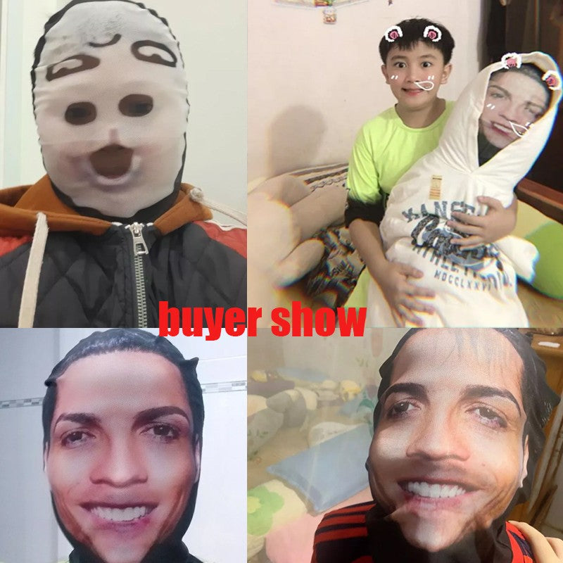 Cosplay 3D Printed Mask Stretch Mesh Full Face Mask Men and Women Role Play Headdress Hip Hop Fashion Balaclava Headdress