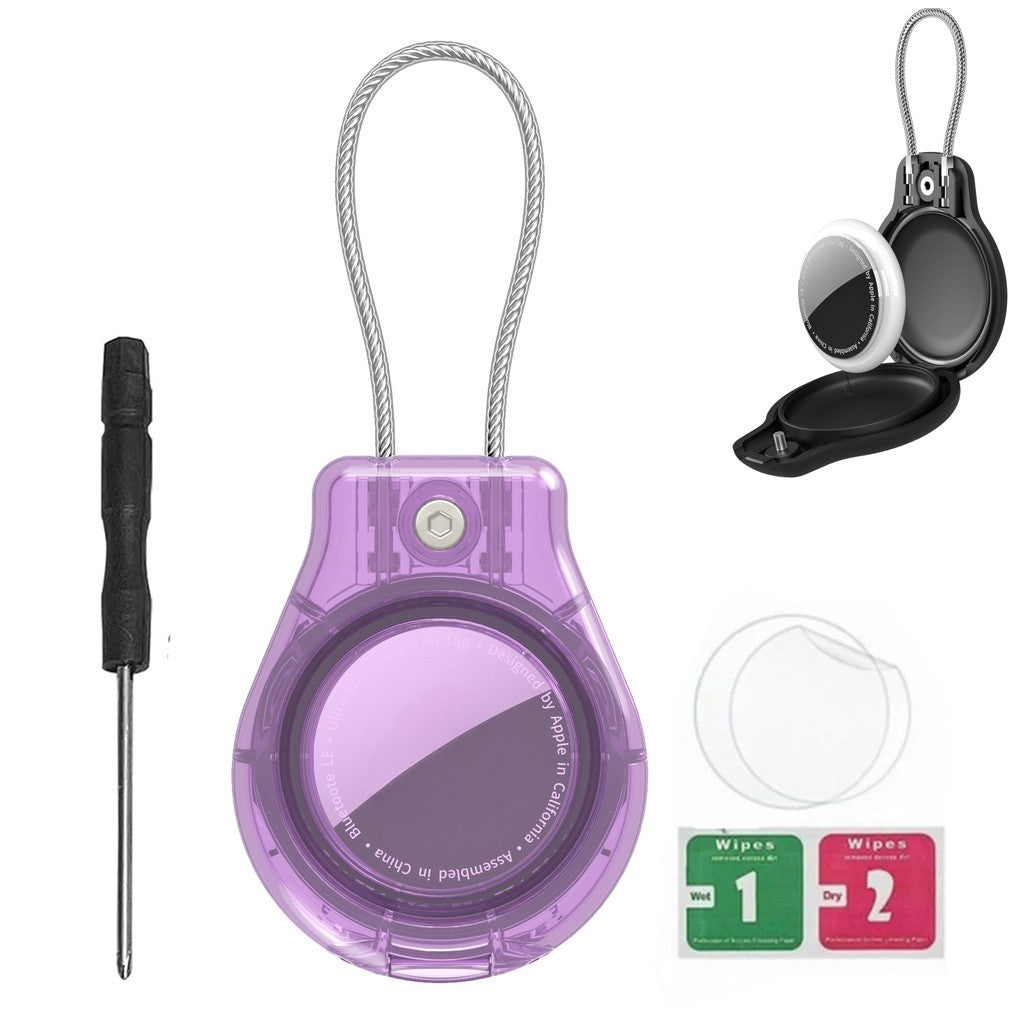 2/1 Pack Genuine Leather AirTag Keychain Holder . Secure Key Chain Case for Pet Collar Luggage Bag Full Cover Protective Keyring