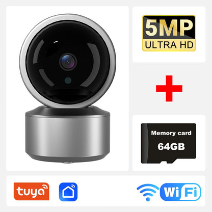 New Tuya IP Camera 5MP Wifi Video Surveillance Cameras HD Night VIsion Two Way Audio Auto Tracking Cloud Smart Home Camera