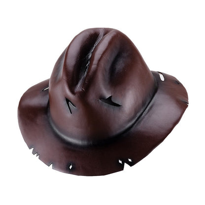 Freddy Cosplay Costume Adult Sweater Red Striped Knitting Top Coat Hat Fnaf Mask Halloween Carnival Party Costume for Men
