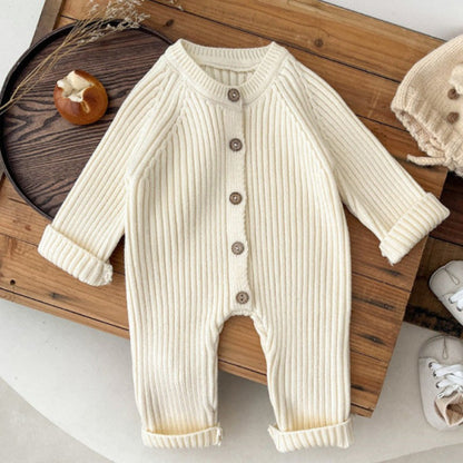 2025 New Infant Baby Girls Boys Knitted Jumpsuit Toddler Baby Girl Boys Long Sleeved Knitting Romper Children Clothes