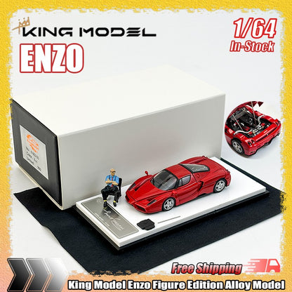 Rei Modelo 1:64 Edição Enzo Figura Simulação Liga Abre-Tampa Miniatura Die-Cast Carro Modelo Personalizado Brinquedos Presente Ornamento Colecionável