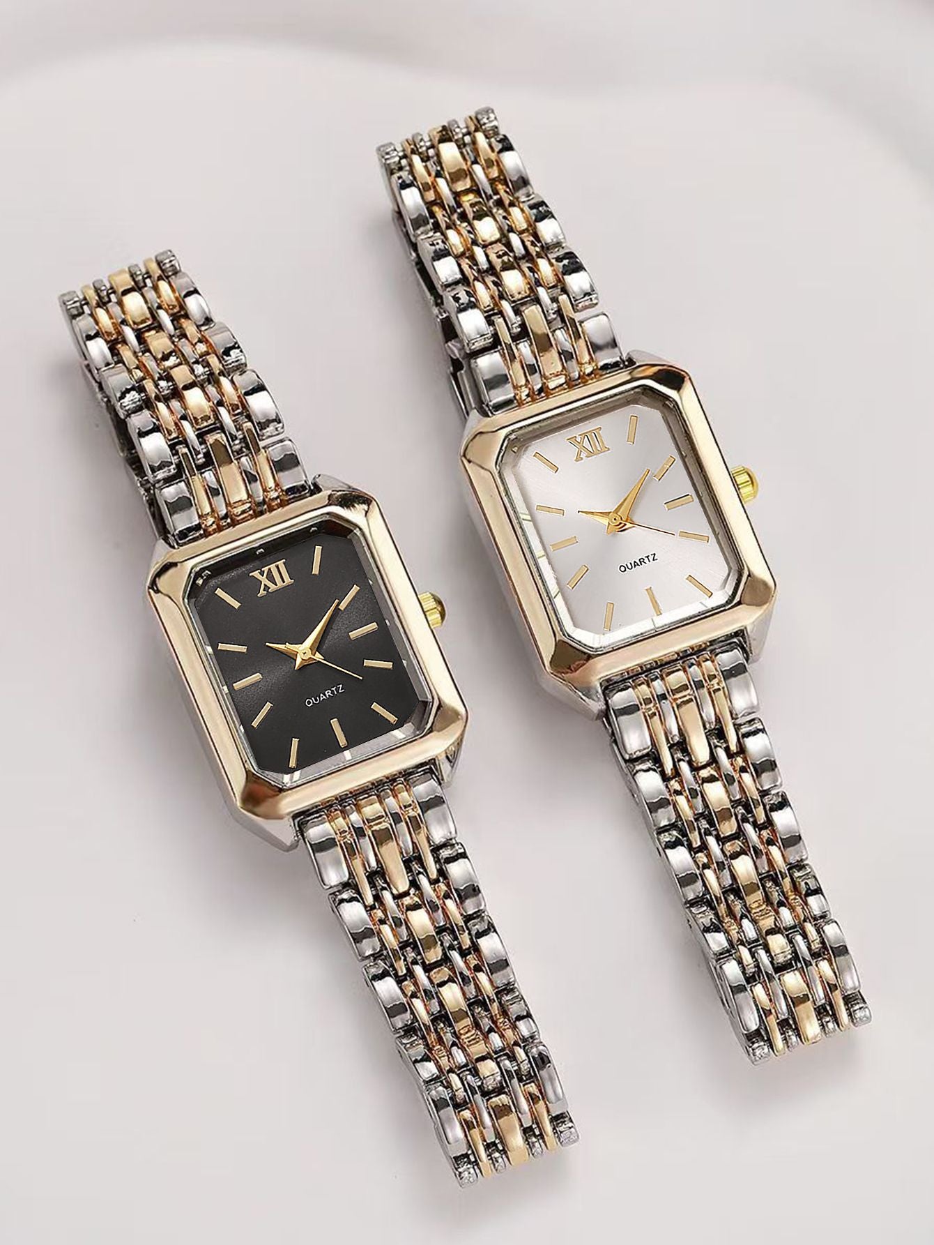 New Fashionable Simple Explosive Square Bar Scale Dial Steel Strip Quartz Watch,Birthday gift, without the box