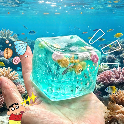 Ocean Style Embedded Shell Slow Rising Squishy Toy Sensory Toys Mochi Stress Relief Kawaii Cute Office Fidget Toy For Adults